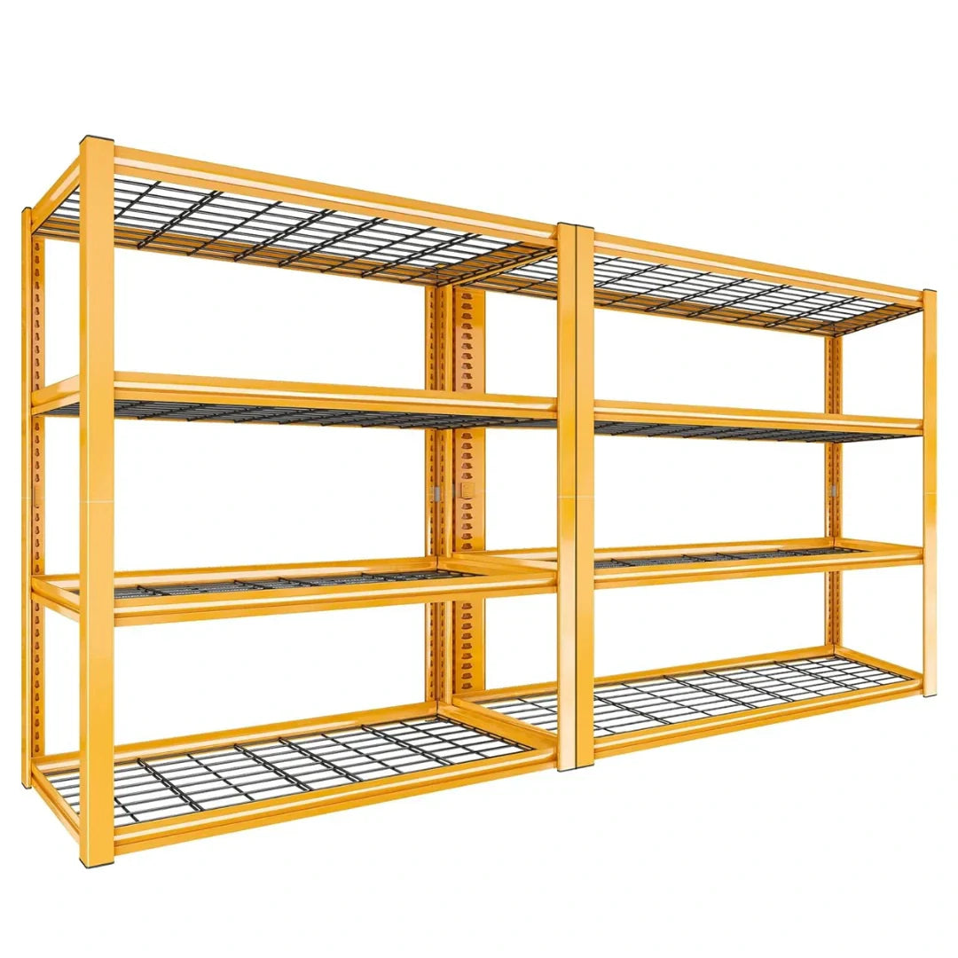 【🔥Factory Direct Clearout Sale🔥】2PCS 4400 LBS Metal Garage Shelving,4 Tiers Heavy Duty Storage Shelves,Industrial Metal Storage Rack