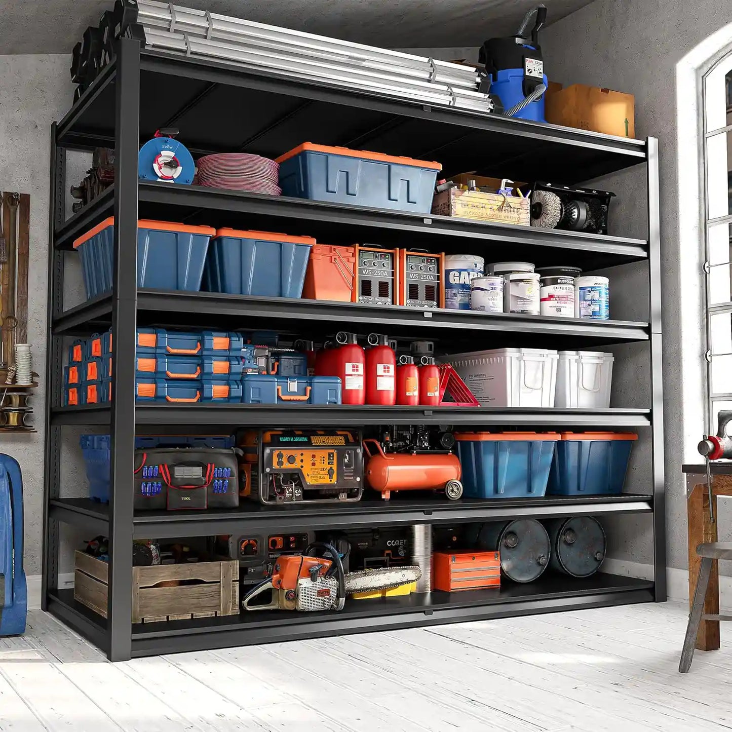 【🔥Factory Direct Clearout Sale🔥】84"H 3600LBS Heavy Duty Industrial Garage Shelving,6-Tier Adjustable Easy Installation Storage Shelving Units For Basement&Warehouse