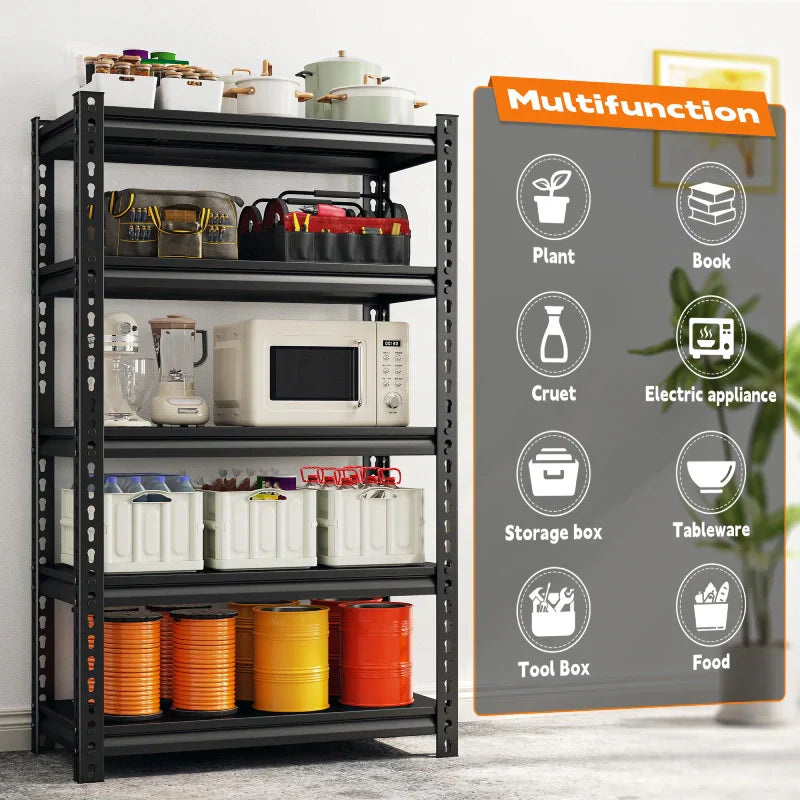 【🔥Factory Direct Clearout Sale🔥】28"W Shelving and Racking 1600 Lbs Adjustable Storage Shelving for Pantry,Garage and Storage Room.