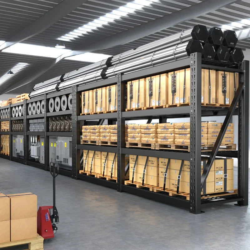 【🔥Factory Direct Clearout Sale🔥】4-Tier 93" W Industrial Shelving Rack, 9348LBS Capacity Garage Storage Rack with 2337LB/Shelf , Metal Shelving Unit for Warehouse, Basement, Commercial