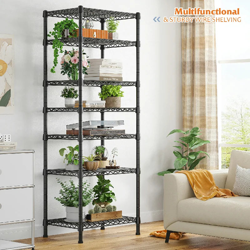 【🔥Factory Direct Clearout Sale🔥】18"W Metal Wire Shelving Units, 7-Tier Adjustable, 1176lbs Wire Rack for Pantry Kitchen Commercial