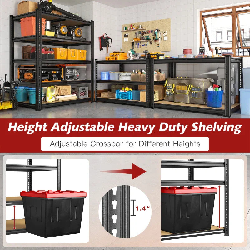 【🔥Factory Direct Clearout Sale🔥】35.5"W Garage Shelves 2250lbs, Metal Shelving Unit for Pantry Kitchen Warehouse