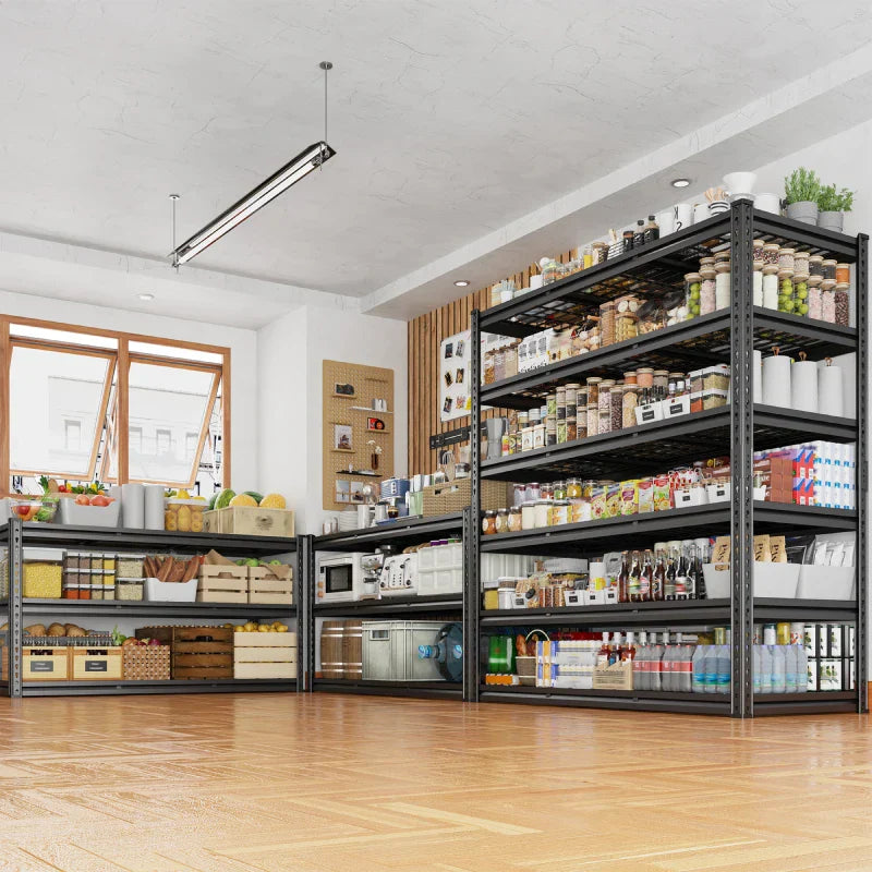 【🔥Factory Direct Clearout Sale🔥】24"in X 78"in Bin Shelves 3600LBS Industrial Shelving Units 6 Tiers Black Shelf Shelves For Garage, Warehouse, Pantry Organization