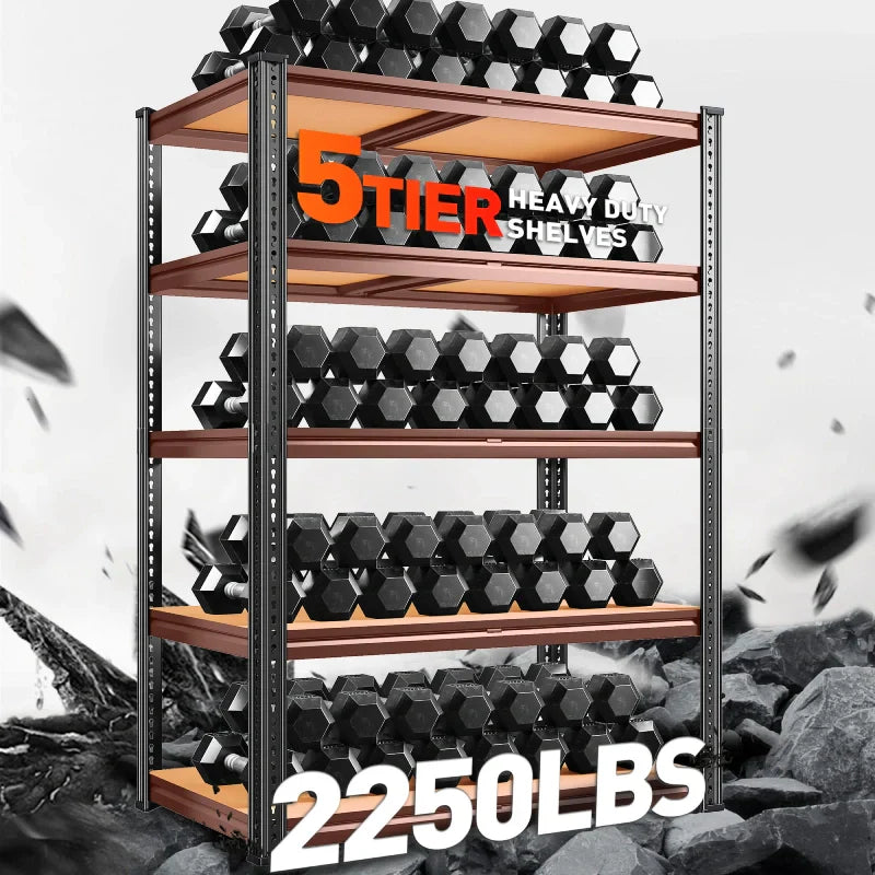 【🔥Factory Direct Clearout Sale🔥】35.5"W Garage Shelves 2250lbs, Metal Shelving Unit for Pantry Kitchen Warehouse