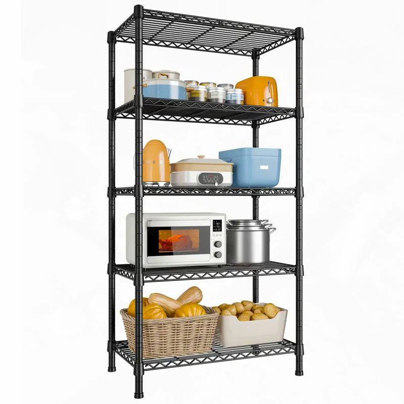 【🔥Factory Direct Clearout Sale🔥】24"W Wire Shelving Units,5-Tier Adjusatble, 850lbs Metal Wire Shelf for Kitchen Pantry Basement