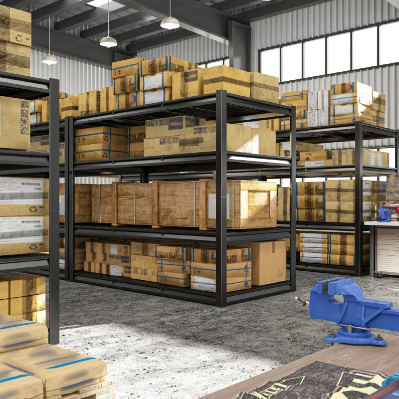 【🔥Factory Direct Clearout Sale🔥】60" W Industrial Metal Shelving 4-Tier Garage Steel Shelving for Warehouse, Basement, Pantry