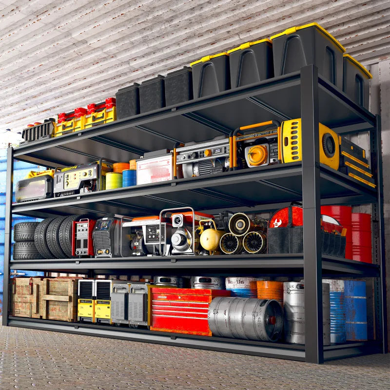 【🔥Factory Direct Clearout Sale🔥】60" W Industrial Metal Shelving 4-Tier Garage Steel Shelving for Warehouse, Basement, Pantry