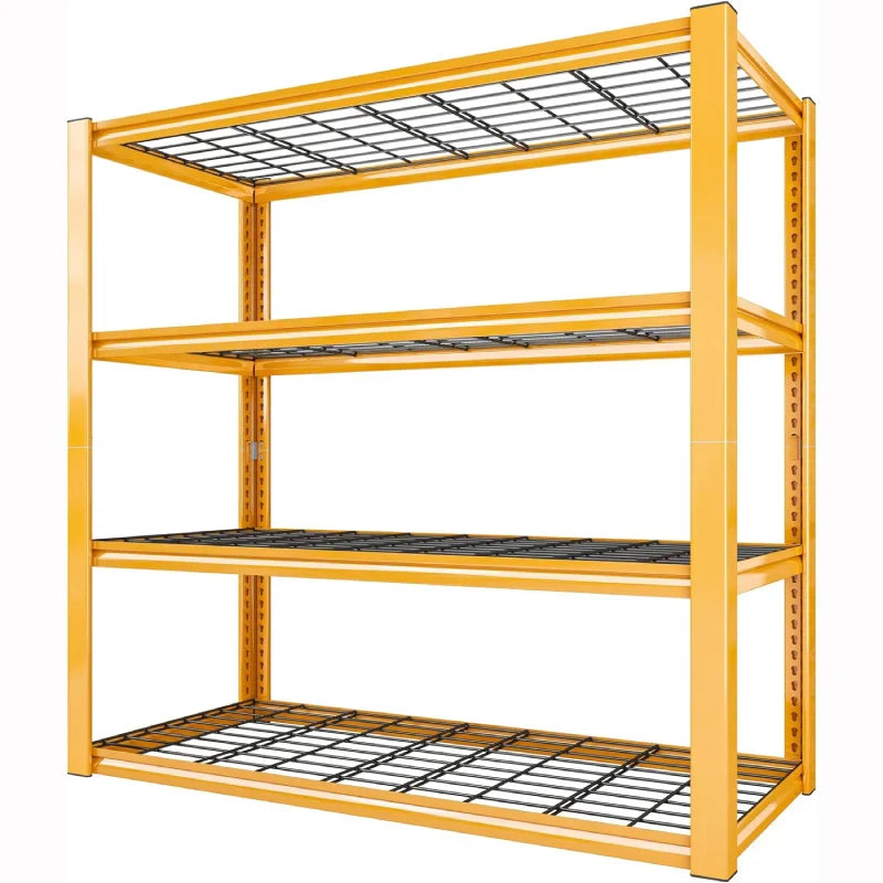 【🔥Factory Direct Clearout Sale🔥】2PCS 4400 LBS Metal Garage Shelving,4 Tiers Heavy Duty Storage Shelves,Industrial Metal Storage Rack