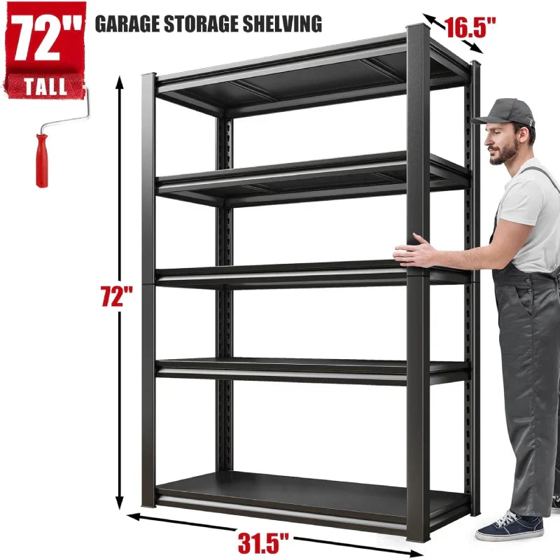 【🔥Factory Direct Clearout Sale🔥】2 Packs 31.5"W Heavy Duty Storage Shelves, 5-Tier 2000 Lbs Adjustable Metal Shelving Units for Garage, Basement, Warehouse, Pantry