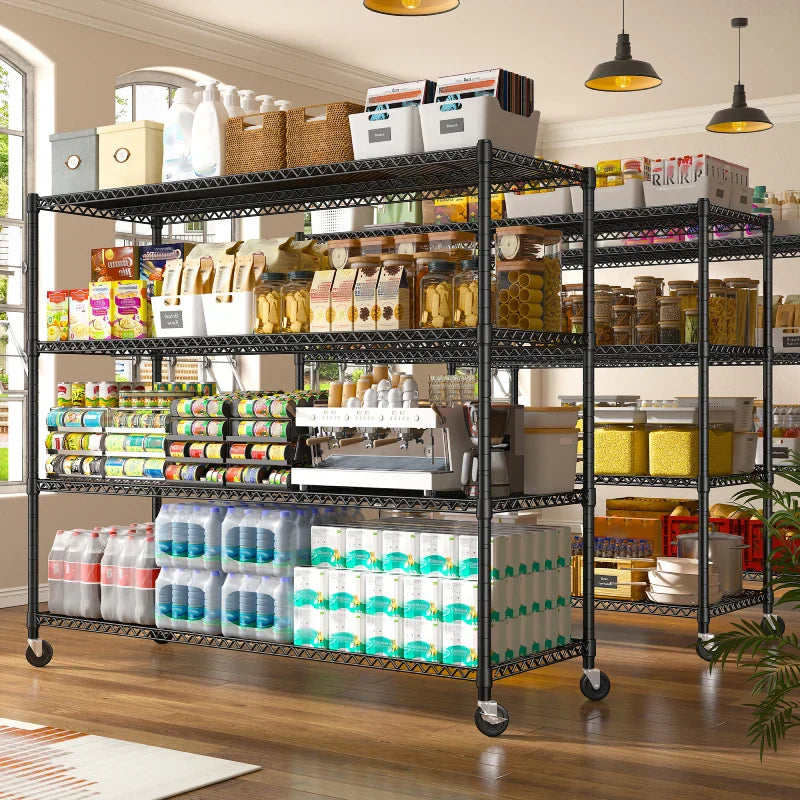 【🔥Factory Direct Clearout Sale🔥】60” W Wire Shelving Units, 2399lbs Adjustable Steel Shelving Racks, Storage Shelves for Pantry Kitchen Commercial
