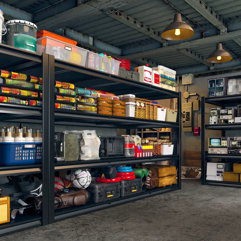【🔥Factory Direct Clearout Sale🔥】60" W Industrial Metal Shelving 4-Tier Garage Steel Shelving for Warehouse, Basement, Pantry