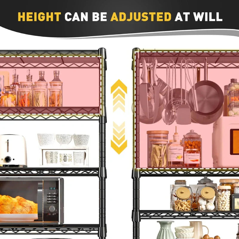 【🔥Factory Direct Clearout Sale🔥】Tall Wire Shelving Units,Adjustable Outdoor Metal Shelves, Storage Shelves for Kitchen Pantry Dorm
