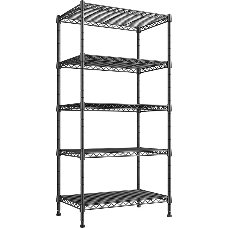 【🔥Factory Direct Clearout Sale🔥】21.6"W Storage Shelves, 5-Tier Adjustable Wire Shelving, Metal Rack for Kitchen Pantry Storage