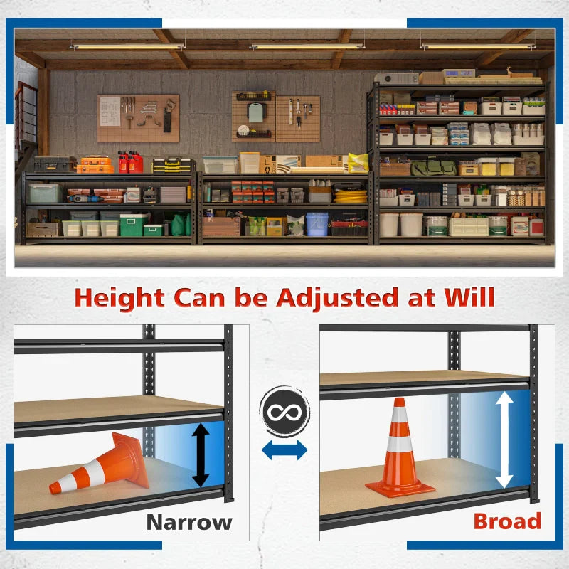 【🔥Factory Direct Clearout Sale🔥】59.8”W Boltless Shelving Units, 6-Tier Heavy Duty Steel Garage Shelf Load 3000lbs, Commercial Shelving Rack for Pantry Kitchen Basement