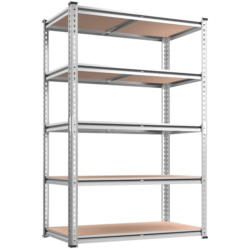 【🔥Factory Direct Clearout Sale🔥】35.5"W Garage Shelving, 5-Tier Adjustable Metal Shelves, Storage Rack for Kitchen Pantry Basement, Galvanized