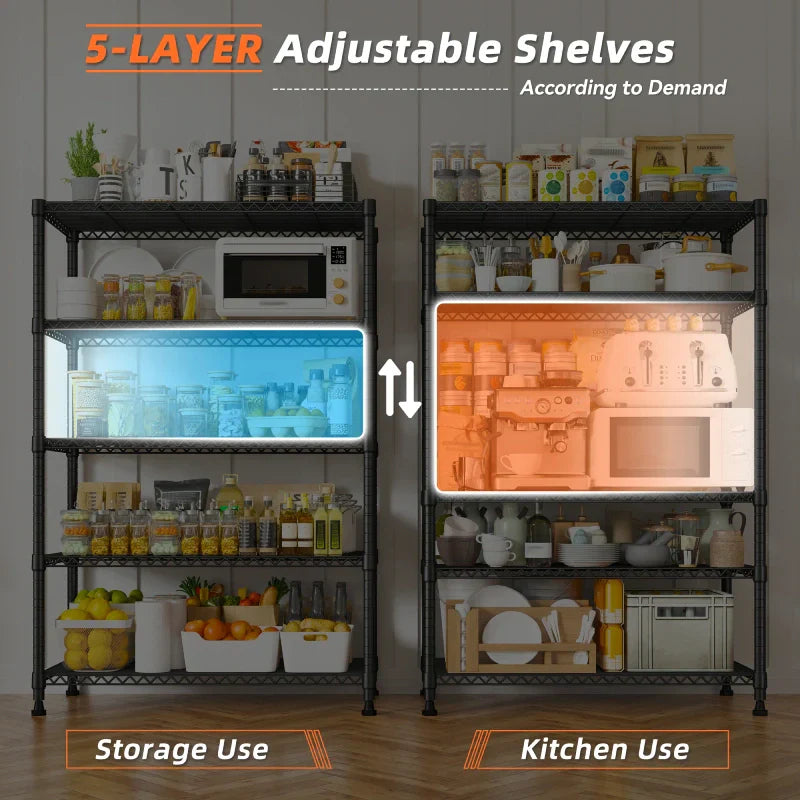 【🔥Factory Direct Clearout Sale🔥】Tall Wire Shelving Units,Adjustable Outdoor Metal Shelves, Storage Shelves for Kitchen Pantry Dorm