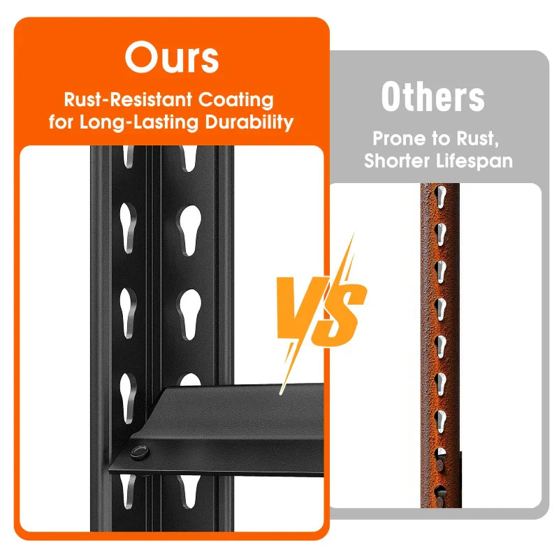 【🔥Factory Direct Clearout Sale🔥】2 Pack Garage Shelf, 48.2''W Adjustable Steel Shelving Rack Load 3000lbs, Boltless Shelving for Basement Warehouse Commercial