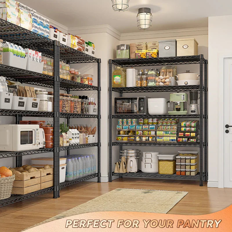 【🔥Factory Direct Clearout Sale🔥】35.5"W Metal Wire Shelving with Wheels, Adjustable Outdoor Shelves with Casters for Kitchen, Pantry & Dorm