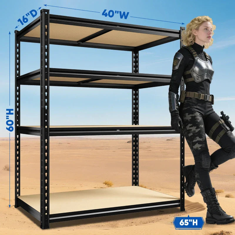 【🔥Factory Direct Clearout Sale🔥】40”W Storage Shelves, Heavy Duty Garage Shelving Load 2,500lbs , Metal Shelves for Pantry Kitchen Basement Closet
