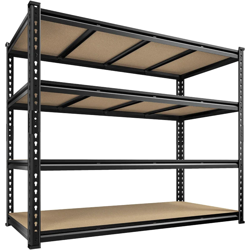【🔥Factory Direct Clearout Sale🔥】55"W Boltless Shelving Units, 6-Tier Heavy Duty Freestanding Garage Shelves Load 3060lbs, Steel Storage Racks for Pantry Basement Commercial