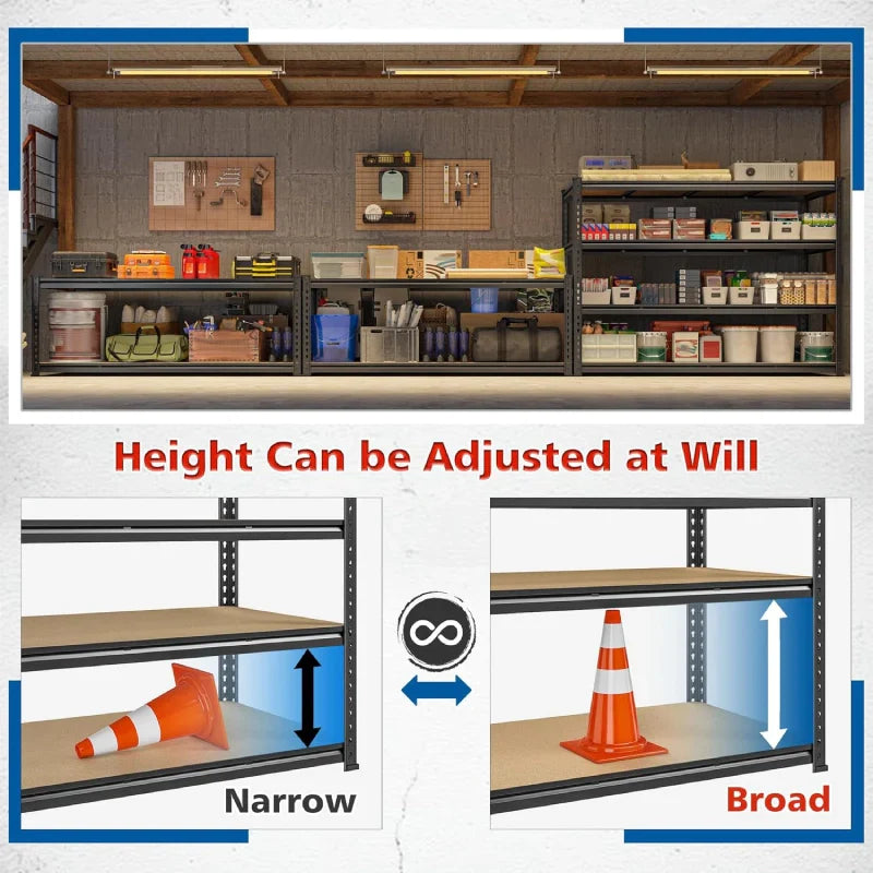 【🔥Factory Direct Clearout Sale🔥】59.8”W Boltless Shelving Units, 6-Tier Heavy Duty Steel Garage Shelf Load 3000lbs, Commercial Shelving Rack for Pantry Kitchen Basement