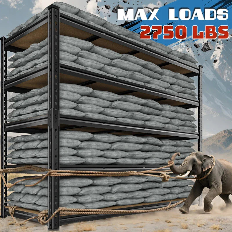 【🔥Factory Direct Clearout Sale🔥】59.8”W Boltless Shelving Units, 6-Tier Heavy Duty Steel Garage Shelf Load 3000lbs, Commercial Shelving Rack for Pantry Kitchen Basement