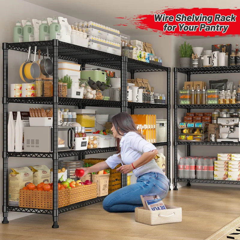 【🔥Factory Direct Clearout Sale🔥】Tall Wire Shelving Units,Adjustable Outdoor Metal Shelves, Storage Shelves for Kitchen Pantry Dorm
