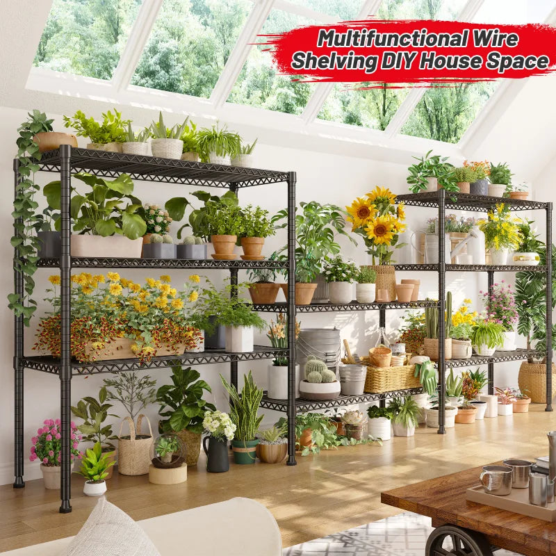 【🔥Factory Direct Clearout Sale🔥】Tall Wire Shelving Units,Adjustable Outdoor Metal Shelves, Storage Shelves for Kitchen Pantry Dorm