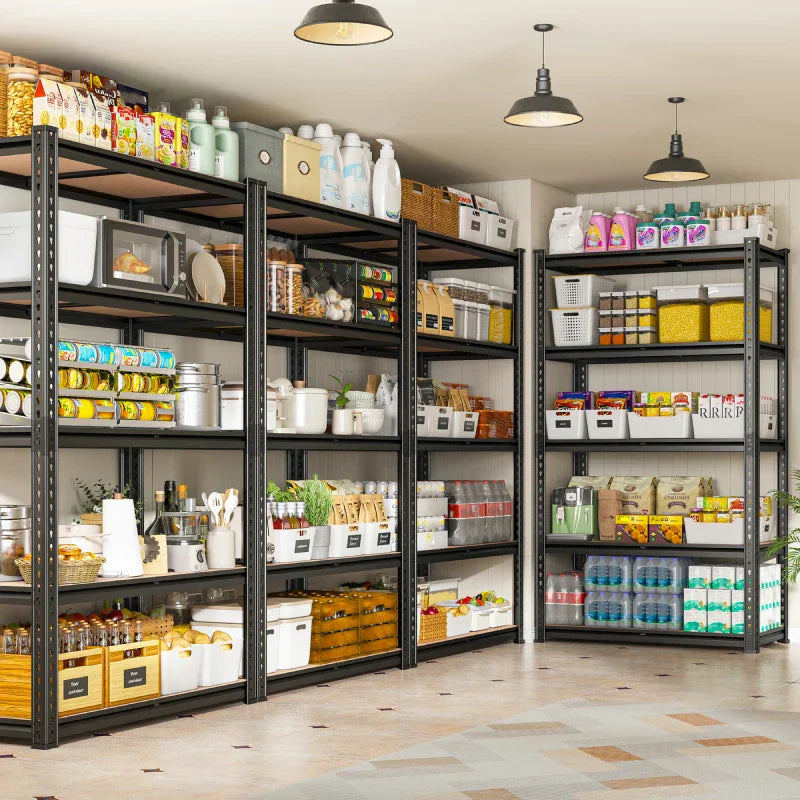 【🔥Factory Direct Clearout Sale🔥】35.5“W Garage Storage Shelves, 5-Tier Adjustable Storage Rack, 2000 Lbs Heavy Duty Shelving Units, Metal Shelves for Pantry Kitchen Dorm