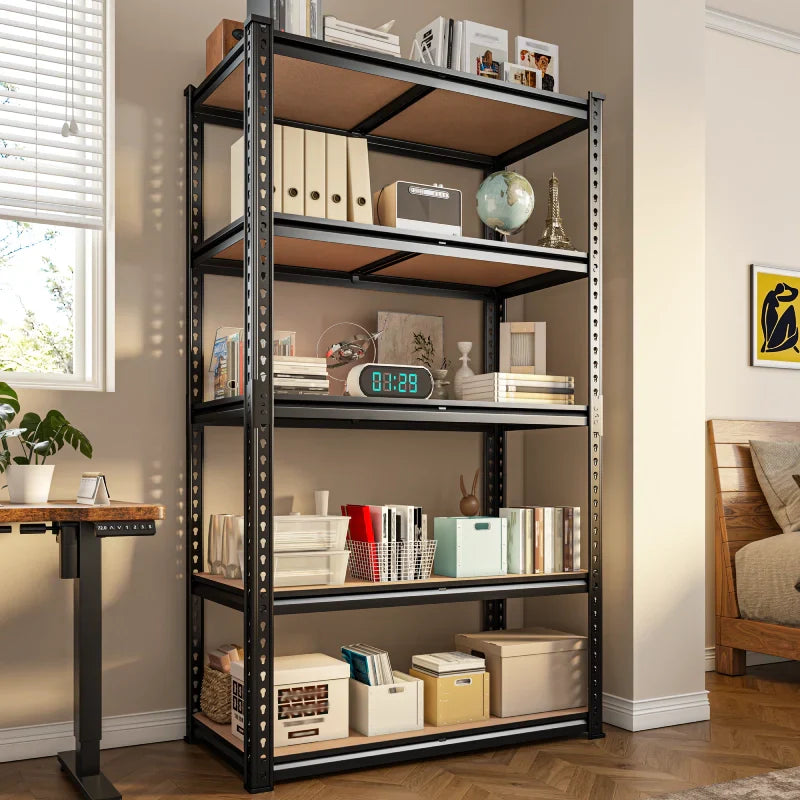 【🔥Factory Direct Clearout Sale🔥】35.5“W Garage Shelf, 5-Tier Adjustable, 2000LBS Steel Shelving Racks, Boltless Shelving Units for Pantry Kichen Closet