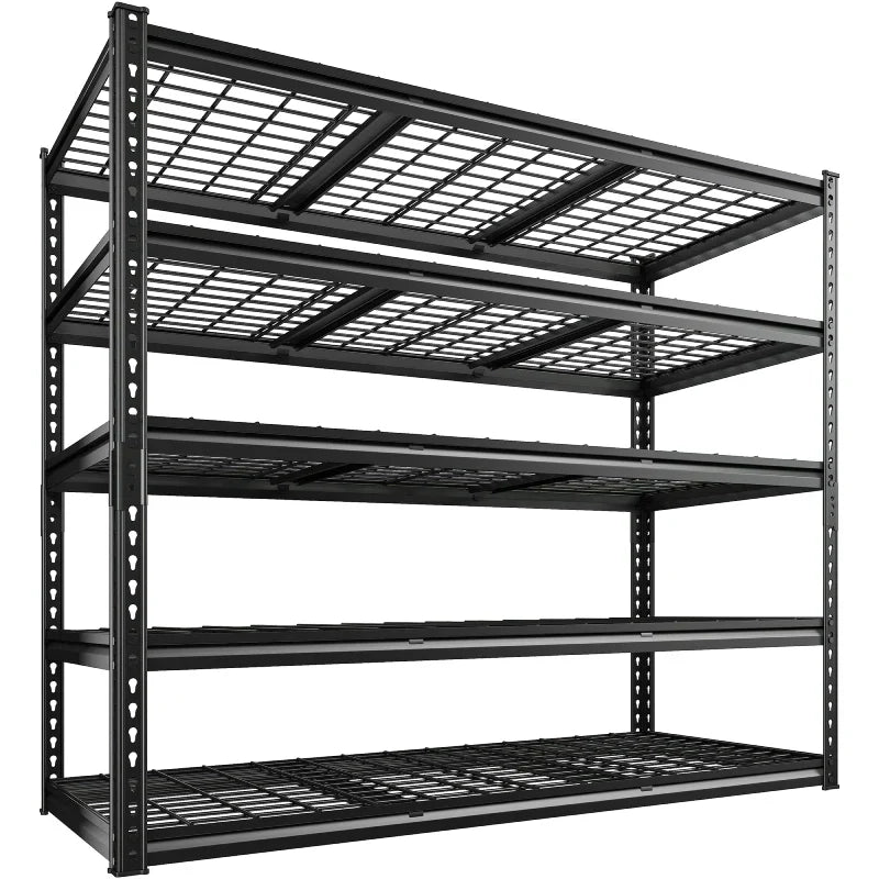 【🔥Factory Direct Clearout Sale🔥】55“W x 72"H 3000LBS Metal Garage Storage Racks Basement Shelving Adjustable Industrial Shelving for Garage, Warehouse, Pantry