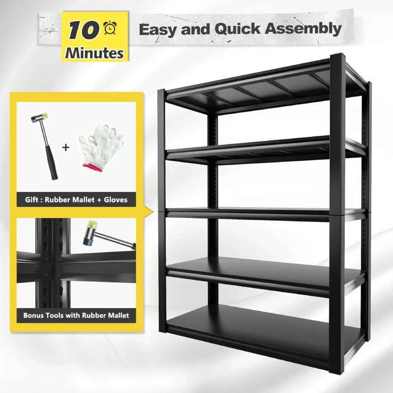 【🔥Factory Direct Clearout Sale🔥】72"H Heavy Duty Garage Shelving 2500LBS Adjustable Basement Shelving for Warehouse Commercial Garage