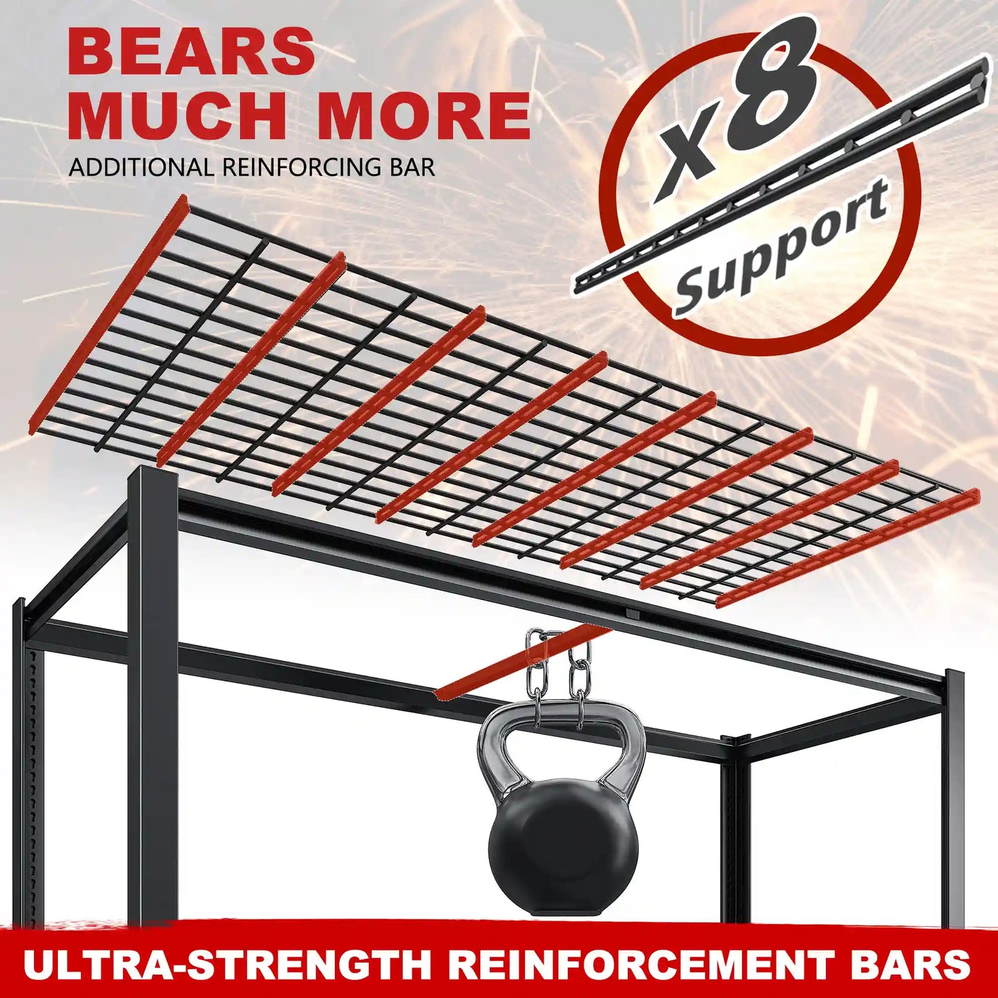 【🔥Factory Direct Clearout Sale🔥】55.2"W Heavy Duty Garage Shelving 5 Tiers Storage Shelves 3000LBS Pantry Rust-Proof Industrial Shelving for Warehouse, Basement & Commercial