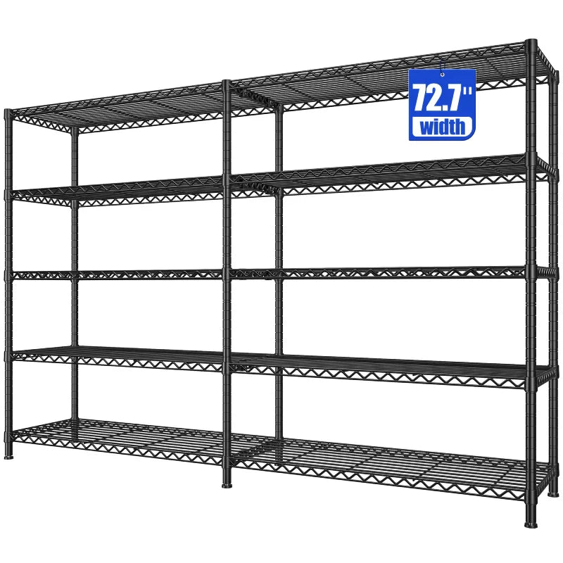 【🔥Factory Direct Clearout Sale🔥】72.8” W Metal Shelving Units, Adjustable Wire Shelves for Storage, 5-Wire Shelving Rack for Pantry Kitchen Supermarket