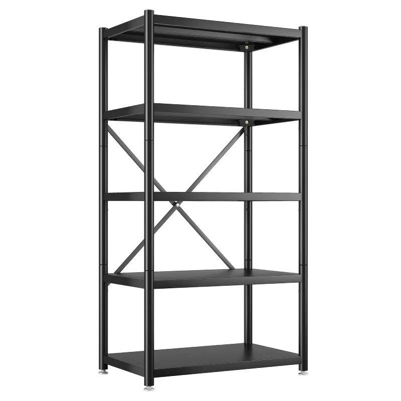 【🔥Factory Direct Clearout Sale🔥】5-Tier BookShelf Steel Wire Shelving with Wheels 31.5"W Living Room Rack WaterProof Bathroom Storage Shelf