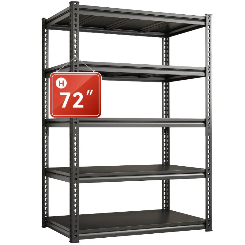 【🔥Factory Direct Clearout Sale🔥】Shelves 2000 Lbs, Garage Shelving 5 Tier Adjustable Black Metal Shelf