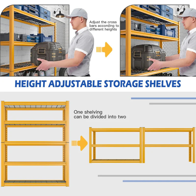 【🔥Factory Direct Clearout Sale🔥】40"W x 18"D Garage Shelving  5-Tier Heavy Duty Shelving  2550 LBS Adjustable Storage Shelves for Pantry Kitchen Basement Warehouse