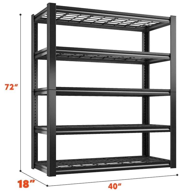 【🔥Factory Direct Clearout Sale🔥】72"H 5-Tier Storage Shelves for Basement 2550LBS Adjustable Shelving for Garage Warehouse Pantry
