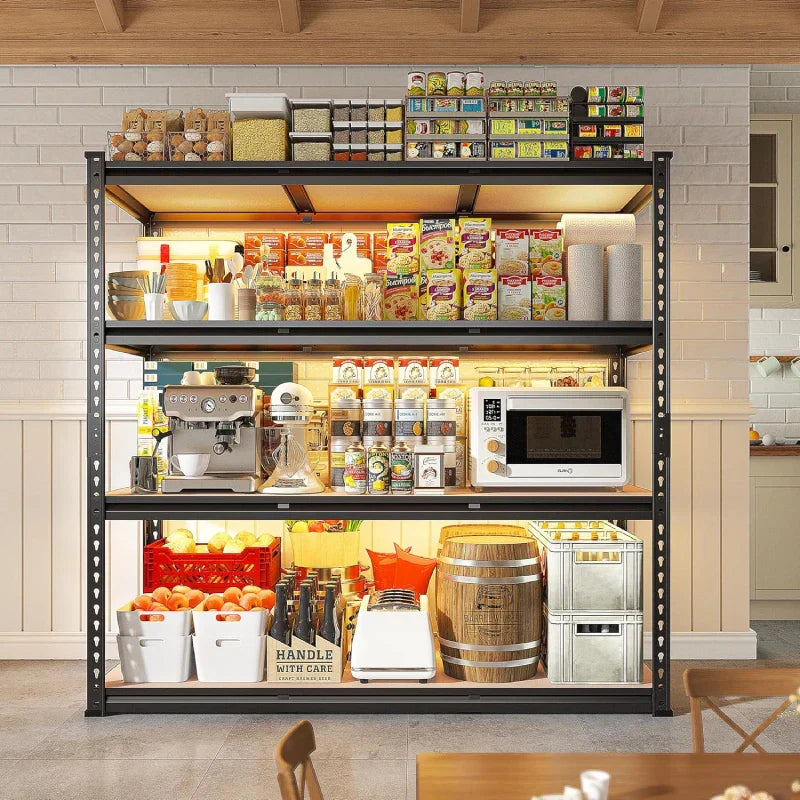 【🔥Factory Direct Clearout Sale🔥】48" W Garage Shelving Unit, 4-Tier Adjustable, Heavy Duty Steel Shelving Racks Load 2550 lbs, Storage Rack for Kitchen Pantry Basement