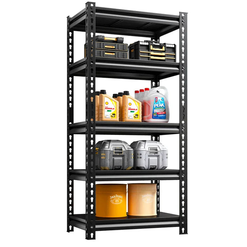 【🔥Factory Direct Clearout Sale🔥】28"W  Metal Shelving Units 1400 Lbs Adjustable Utility Shelves, Black