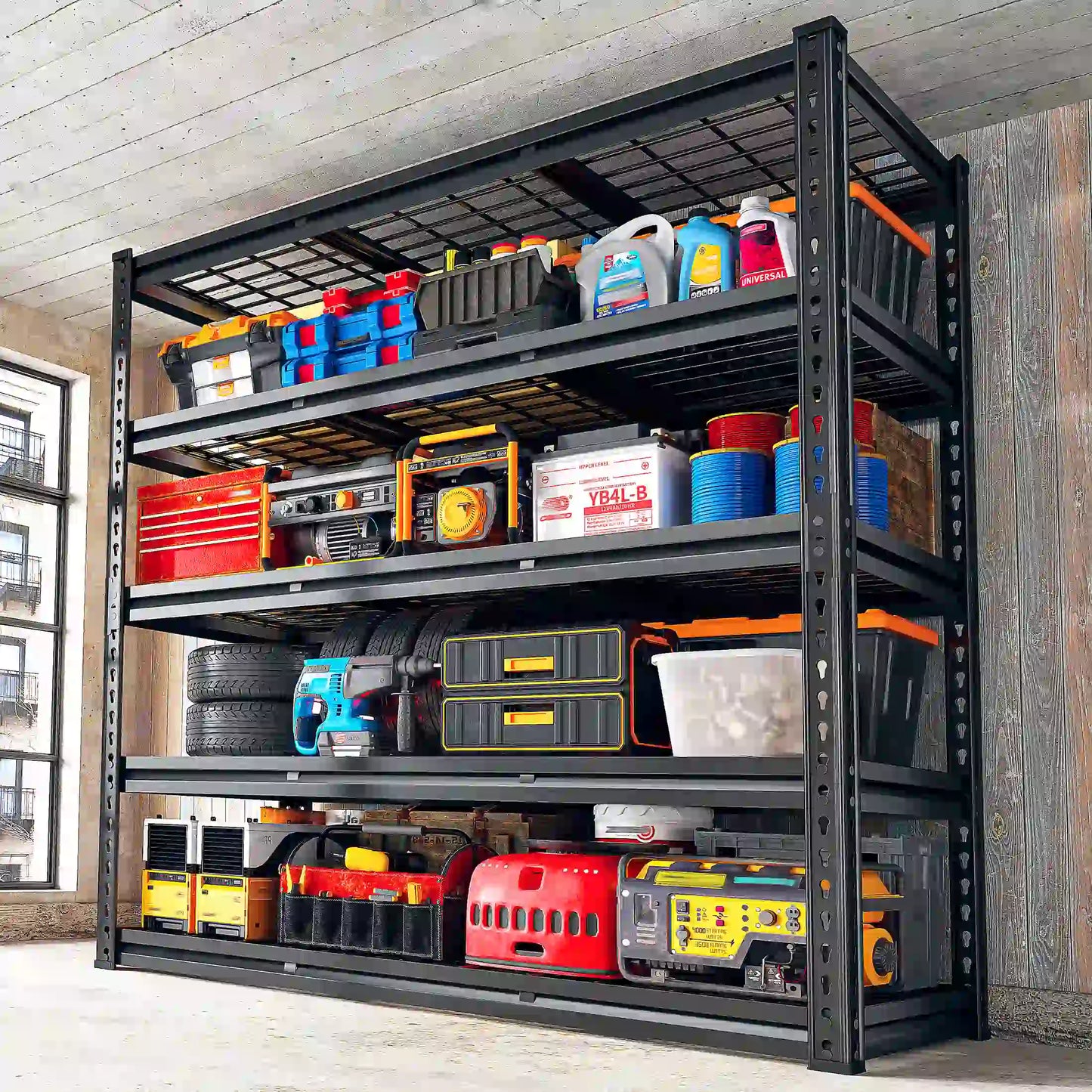 【🔥Factory Direct Clearout Sale🔥】Food Store Shelves 5-Tier Adjustable Shelving 48"W x 72"H 2750 LBS for kitchen, Warehouse, Basement, Workshop