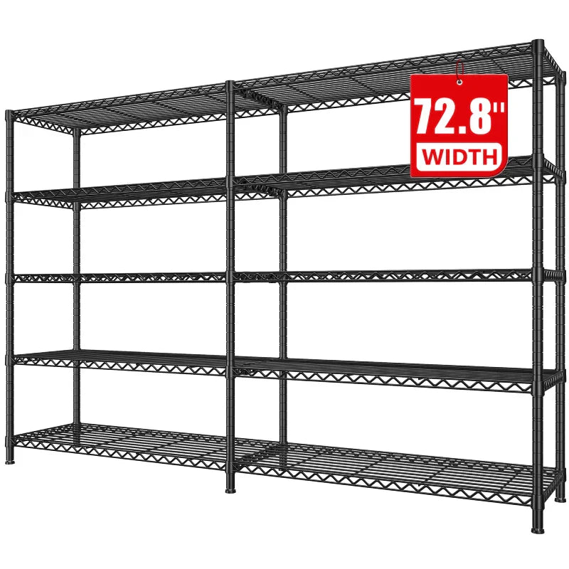 【🔥Factory Direct Clearout Sale🔥】72.8” W Metal Shelving Units, Adjustable Wire Shelves for Storage, 5-Wire Shelving Rack for Pantry Kitchen Supermarket