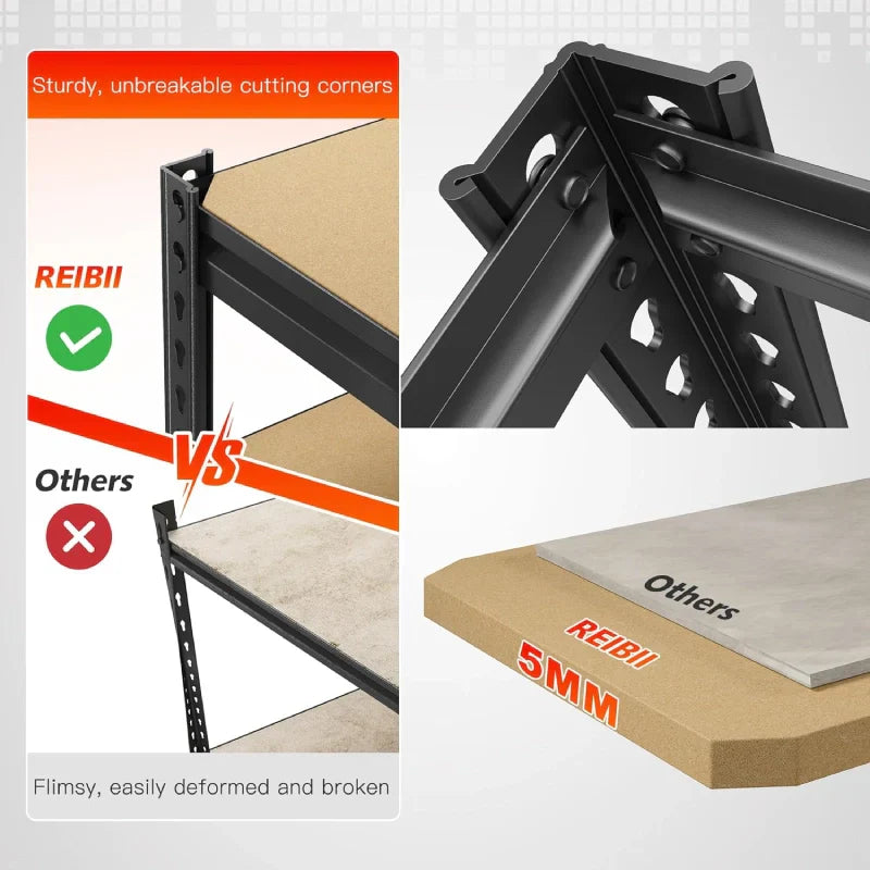 【🔥Factory Direct Clearout Sale🔥】4-Tier Metal Shelving, Storage Shelves Load 1800LBS for Garage