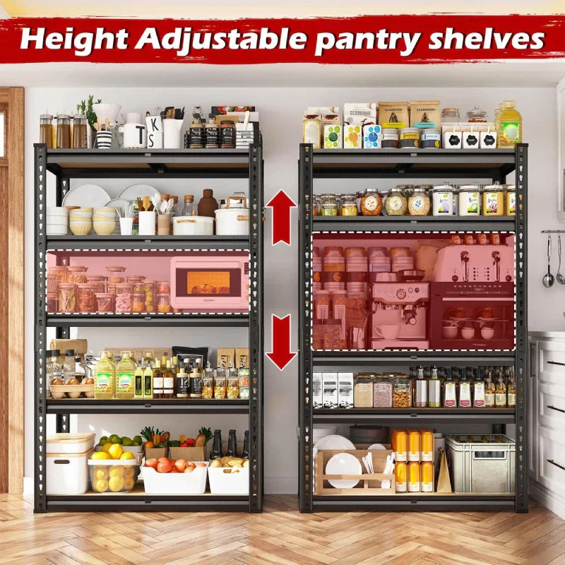 【🔥Factory Direct Clearout Sale🔥】5-Tier Boltless Shelving Units, 2020 lbs Adjustable Steel Garage Shelving Racks for Basement Kitchen Closet