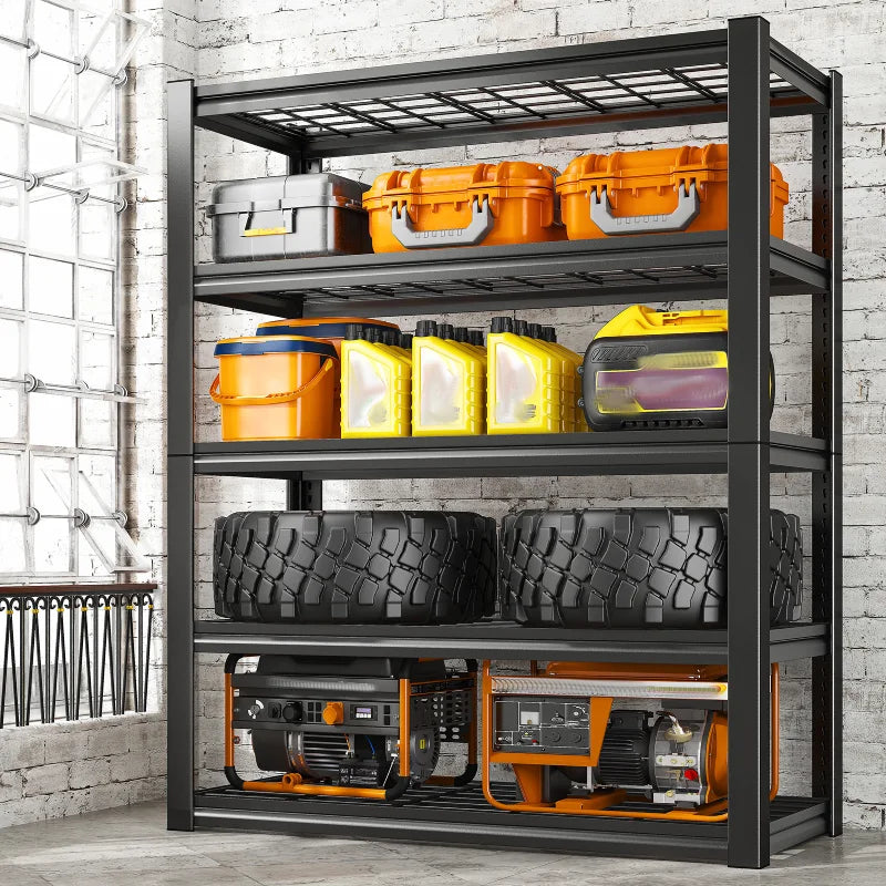 【🔥Factory Direct Clearout Sale🔥】72"H 5-Tier Storage Shelves for Basement 2550LBS Adjustable Shelving for Garage Warehouse Pantry