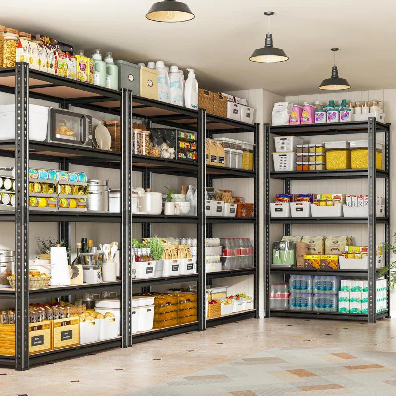 【🔥Factory Direct Clearout Sale🔥】35.5“W Garage Shelf, 5-Tier Adjustable, 2000LBS Steel Shelving Racks, Boltless Shelving Units for Pantry Kichen Closet