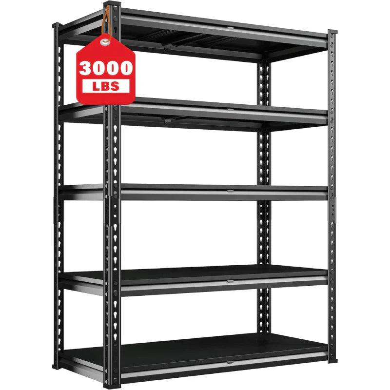【🔥Factory Direct Clearout Sale🔥】 3000 LBS 5 Tiers Heavy Duty  Storage Shelves Adjustable Metal Shelving for  Garage, Pantry, Kitchen and Basement