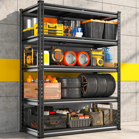 【🔥Factory Direct Clearout Sale🔥】 3000 LBS 5 Tiers Heavy Duty  Storage Shelves Adjustable Metal Shelving for  Garage, Pantry, Kitchen and Basement