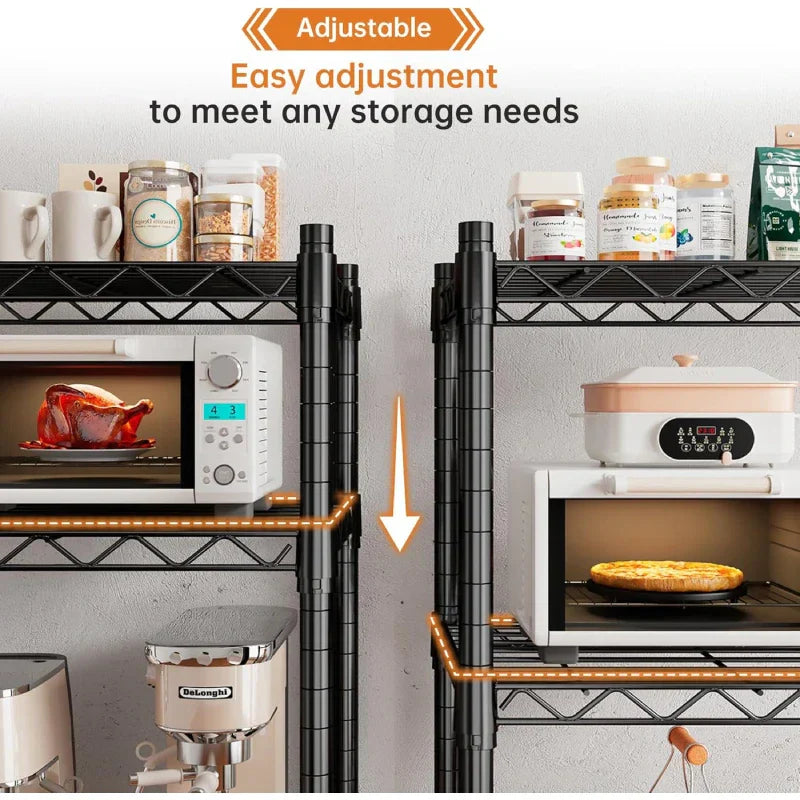 【🔥Factory Direct Clearout Sale🔥】35.4"W Wire Shelving Units, 5 Tier Adjustable Storage Rack, Metal Commercial Shelves for Pantry Kitchen Dorm