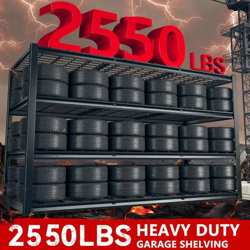 【🔥Factory Direct Clearout Sale🔥】60"W 4-Tier Shelves for Storage 2550LBS Adjustable Garage Shelving Storage Racks  for  Pantry Garage Basement